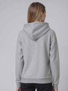 Puma ESS Logo Full-Zip Hoodie FL - Light Grey Heather - View 3