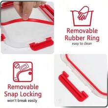 M MCIRCO 30 Pieces Glass Food Storage Containers With Snap Locking Lids,Glass Meal Prep Containers Set - Airtight Lunch Containers, Microwave, Oven, Freezer And Dishwasher