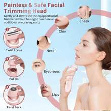 Electric Razors For Women,2 In 1 Bikini TrimmerFace Shavers,Hair Removal For Underarms Legs,Ladies Body Trimmer