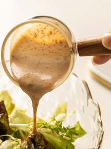 50/100ml Glass Espresso Measuring Cup With Tropical Wood Handle Graduated Markings For Coffee Shops Kitchen Drinkware Clear Glass Milk Cup Heat Resistant Wood Handle Double Spout Espresso Measure Mug Barista Accessories