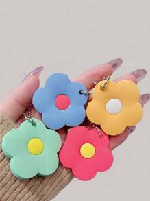 1/2/3Pcs Cute Floral Cartoon Silicone Key Cover Cap - Soft Key Holder Chain Accessories For Women Girls, Perfect Gift For Her