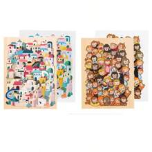 1 st. Vormpuzzel voor kinderen Decompressiedecoratie, Wukong-huisstapelspeelgoed, Cartoon uniek ruimteverbeeldingsbouwspel, educatief speelgoedcadeau voor jongens en meisjes