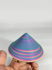 Placă cu spirală nebună imprimată 3D, artă 3D colorată, spirală 3D cu vibrații infinite, cadou drăguț de vacanță pentru Crăciun, Ziua Recunoștinței, Ziua Îndrăgostiților, Anul Nou