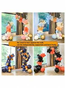 2.5M Versatile Balloon Arch Frame, Asymmetrical Bendable Stand, Balloon Arch Kit, Free-Form Shaping Balloon Column, Standalone Hanging Vertical Balloon Arch, For Halloween, Christmas, Balloon Decoration - Multicolor - View 4