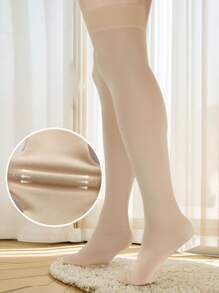 1 Pair Women's Thigh High Compression Stockings - Graduated Compression, Lightweight Breathable, Closed Toe Non-Slip, Recommend Sizing Up For Comfort & Warmth - Multicolor - View 6