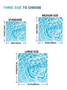 1pc New Natural Style Lightweight Outdoor Rug Multipurpose Waterproof And Sand Resistant Beach Blanket Sea Life Pattern Digital Printing Beach Essentials