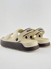 Thick-Sole Squish Feeling Men's Thong Sandals With Backstrap, Casual Wear, Driving, Sports, Beach