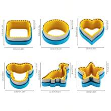 áquina de corte y sellado de sándwiches, cortadora de plástico para galletas, herramientas de cocina para el hogar, moldes para hornear, corte creativo - dinosaurio - Ver 5