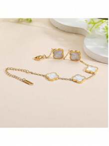 1 Simple Fashion Style Four-Leaf Clover Multi-Leaf Women's Bracelet
