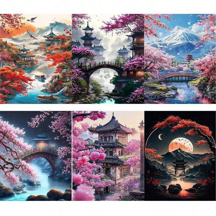 16x20英寸成人数码油画套装 - 简易丙烯颜料套装，含画笔和颜料，是家居装饰和生日、父亲节、圣诞节、母亲节礼物的完美之选。