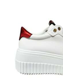 Baskets compensées légères et décontractées, chaussures décontractées, chaussures de sport, chaussures légères pour femmes - Rouge - Voir 6
