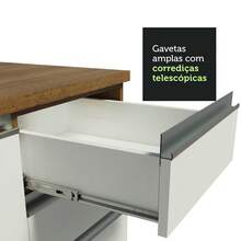Mueble Cocina 120x60 1 Puerta 2 Caj Sin Tablero Glamy Madesa - Marrón y Blanco - Ver 7