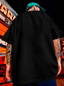 Shirt T-Shirt Oversized Streetwear Street Martial Arts Fight Energy Manipulation Acrobatics Physical Resistance Game Anime REF 7172 FLUXOGEEK - màu đen - Xem 7