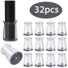Bộ 24/32 miếng bảo vệ chân ghế nhỏ, miếng lót đồ nội thất cho sàn gỗ cứng, thanh trượt đồ nội thất cho chân ghế, vỏ bọc chân ghế bằng silicon, sàn nhà khỏi trầy xước và giảm tiếng ồn, có 5 màu - Nhiều màu - Xem 15