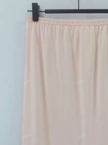 Women's Elegant Skirt With Elastic Waistband And Lining, Can Be Worn As An Underskirt Or Standalone, Versatile