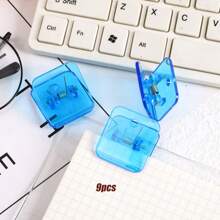 9个透明文件夹夹，方格夹，卡片夹，文件夹夹，学生文具胶带夹，账单夹，斗牛犬夹，多功能照片夹/创意办公文具测试夹，办公用品发票收纳夹，学校用品，学习工具，文件夹，返校季 - 彩色 - 查看 20