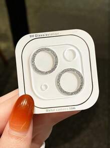 1 件银色闪光防碎镜头保护膜适用于 系列，易于安装防水钢化玻璃防震防摔防摔防刮防指纹全覆盖 - 無色 - 查看 8