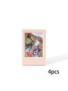 4pcs 3-Inch Retro Style Colorful Mini Desk Photo Frames, Decorative & Collection Gifts Birthday Graduation - Multicolor - View 19
