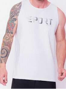 Men Tank Tops - 白色 - 查看 1