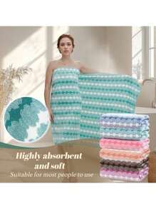 1 件女士超大浴巾超柔软超吸水速干面巾夏季、假日 - E - 查看 8