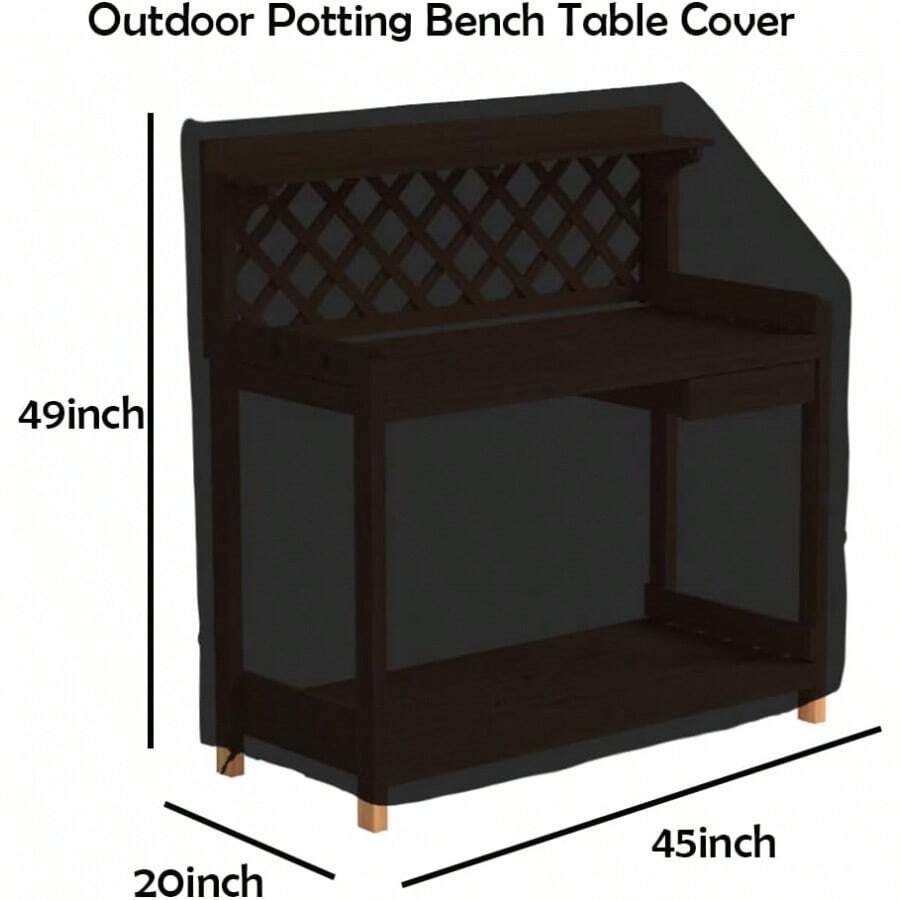 Outdoor Garden Potting Bench Table Cover Waterproof, 45" L X 20" W X 49 ...