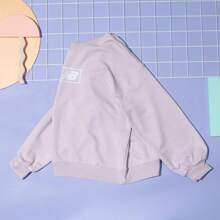 New Balance 女士休闲套头卫衣，基础舒适圆领 WT33514DMY - 淡紫色 - 查看 8