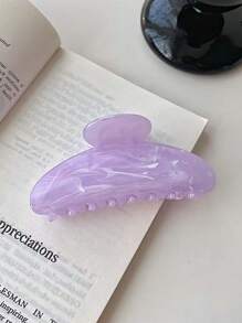 新款高端大理石纹理发夹，大号夹子，适合优雅的盘发发型，多功能半圆形新月发饰发爪夹 - 彩色 - 查看 15