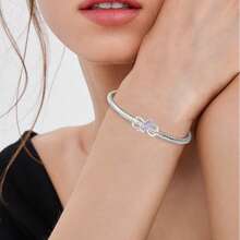 PARCOM 1 pieza Conjunto de joyas de moda con diseño de infinito enchapado en plata, adecuado como regalo de cumpleaños, festividad o joyería perfecta