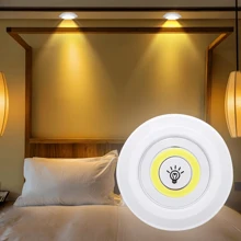 1/3/6 件无线运动传感器 LED 灯，智能无线 COB LED 灯，运动传感器橱柜照明，塑料灯罩，电池供电，带遥控器，适用于衣柜、楼梯、厨房（不含电池） - 白色 - 查看 5