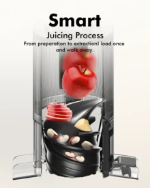 SiFENE Whole Fruits Cold Press Juicer Machine - 4.3-Inch Wide Mouth Slow Masticating Juicer With Large Feed Chute For Vegetables And Fruits, Easy To Clean, Nutrient-Rich Juice Extractor (Green) - US A Type Plug(110-127V) - View 7
