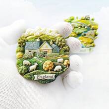 1pc Resin Britain London Tower Bridge Big Ben Elizabeth Tower White Cliffs Of Dover Fridge Magnet Travel Souvenir Landmark Magnetic Sticker Sheep Wales Brecon Beacons Park Home Decor, Meaningful Creative Gift, Thames River - Multicolor - View 17