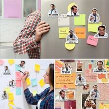 医生短语图案磁铁，12 件/套趣味冰箱贴，成人励志冰箱贴，用于控制饮食 - 彩色 - 查看 4