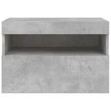 vidaXL Mobile TV A Parete Con Luce LED Grigio Cemento 60x30x40 Cm Mobili In Laminato Di Legno Massiccio Mobili Per Il Soggiorno Mobile TV Mobile TV - 灰色 - 查看 8