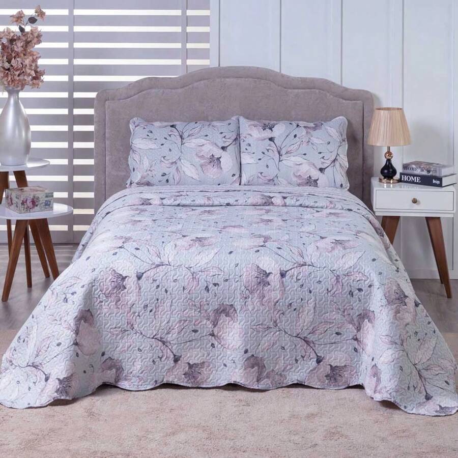 Boutis Ultrasonic Double-Sided 3-Piece Bedspread Kit With Pillowcase - Luanda - View 1