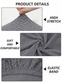 1 件人字形露台沙发座垫套，弹性半包沙发垫保护套，适用于门廊、露台、花园沙发座垫