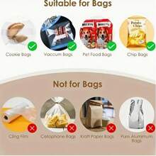 1pc Portable Mini Welding Machine, Food Plastic Bag Sealer Machine, Small Manual Household Heat Sealing Machine (Battery Not Included, Must Be Purchased Separately), Small Snack Vacuum Sealer - Commercial Battery Powered Plastic Food Vacuum Sealer - Compact, Easy To Use, Reusable, Space Saving, No Battery Powered Vacuum Sealer - Suitable For Commercial And Home Use - Kitchen Gadgets And Supplies - Color And Style Random