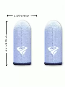 4pcs(2 Pairs) Gaming Finger Sleeves With Metal Case, Breathable Finger Caps For Phone Game Touch Screen Controls