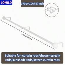 1 Pc Black/White Stainless Steel Spliced Curtain Rod, Window Curtain Rod, Roman Curtain Rod, Suitable For Bathroom, Bedroom, Living Room Home Bathroom Decor Fall Decor Bathroom Accessories Back To School