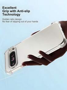 VRNOEI 适用于 Pixel 9 8 7 6 Pro XL 的豪华超薄透明软壳，适用于 Pixel 8A 7A 6A 手机配件的透明后盖 - 無色 - 查看 4