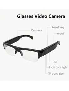 Yakison New Model 5pc Smart Glasses Camera 1080P Digital Video Recorder Camcorder Eye Protection DV Sports Action Camera Outdoor Sport Eyeglasses, Suitable For Travelling, Going Camping And Other Outdoor Sports. Contains Memory Card, Perfect As A Gift For Christmas, Spring Festival, And Other Holidays For Friends And Family. - Nhiều màu - Xem 6
