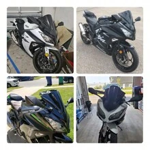 Black Motorcycle Windshield Rain Shield, Motorcycle Windshield Rain Shield - Black - View 10