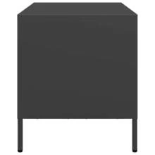 vidaXL Mobile TV Nero 68x39x43,5cm in Acciaio Laminato a Freddo - nero - Visualizzare 5