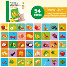 54 张儿童教育闪卡，词汇英文字母卡，早教 ABC 卡，双面生动插图图案，增强认知发展，英文字母识别，词汇积累，教具，蒙特梭利玩具，小学用品，亲子互动玩具，儿童开学礼物 - 彩色 - 查看 6