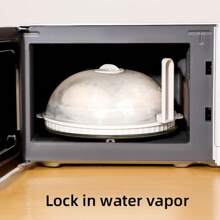 1pc Microwave Food Cover, Splatter Screen, Reusable Meal Prep Lid, Kitchen Accessory