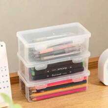 Office Desk Organizer For Pencils Pen Stationery Multipurpose Plastic With Lid And Lock - Organizer for Hair - View 2