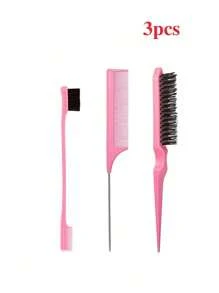 6 pièces/Ensemble de brosses à cheveux pour enfants, bouteille de spray pour cheveux, anneau de tresse, peigne à queue de rat, brosse à cheveux pour volume, brosse à cheveux pour le contrôle des pointes