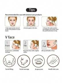 2/1 Pieza Herramienta de masaje facial rosa, adecuada para masaje facial de mujeres. Herramienta de masaje portátil y compacta. Rodillo de belleza, productos de belleza, cuidado de la piel, spa, autocuidado, herramientas de cuidado de la piel, cuidado facial, suministros de esteticista, masaje, herramienta de masaje facial, rodillo facial