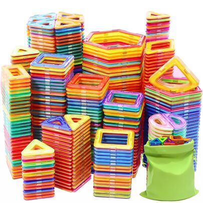 Large Size Magnetic Building Blocks Toys, DIY Magnetic Tiles Children Toys Designer Construction Set, Suitable As Gifts For Various Festivals (Random Color)