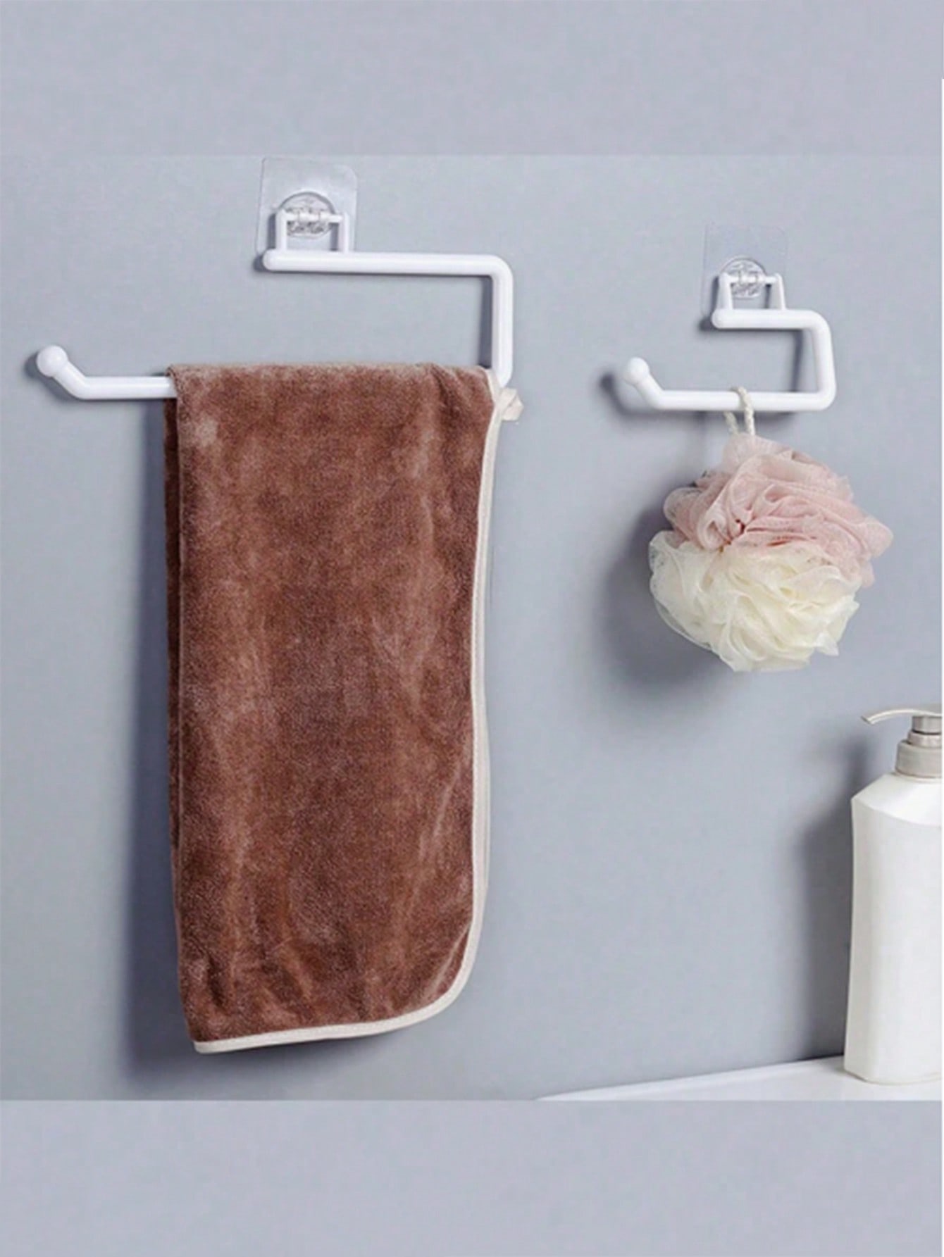 حامل ورق المناشف المطبخي من البولي بروبلين 1 قطعة، حامل لفات ورق التواليت من الفولاذ المقاوم للصدأ ب