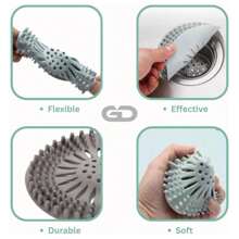 1pc Shower Drain Hair Collector - Silicone Drain Plugs, Anti Clogging Drain Hair Collectors, Bathroom Accessories For Bathtubs, Sinks, And Kitchens